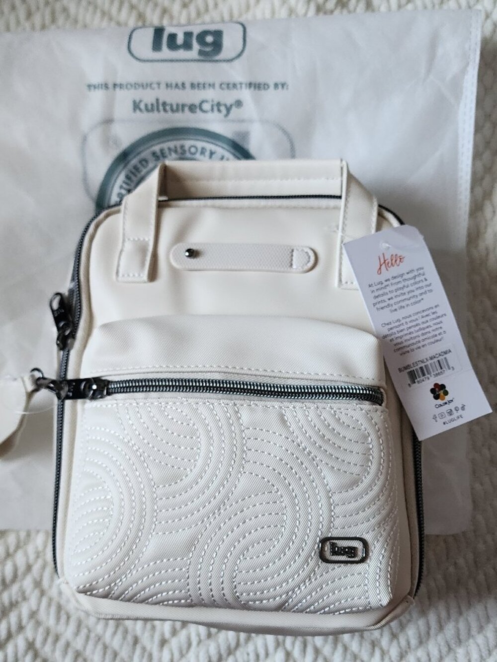 LUG Bumble Satin Luxe VL Crossbody Bag - Macadamia - Picture 4 of 6